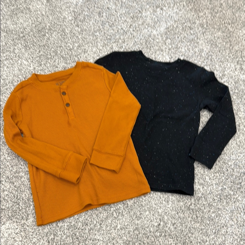 The Children's Place Orange and Black Long Sleeve Tees 4T